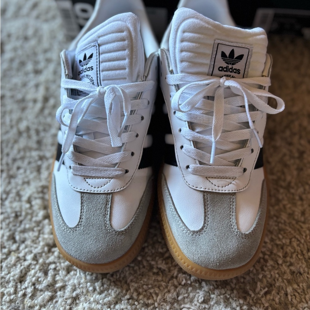 Adidas Samba White and Black with Gum Sole - Picture 7 of 10